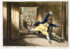 Roubando; - ou - prudente Secessão, pub. 1798 (gravura colorida à mão)